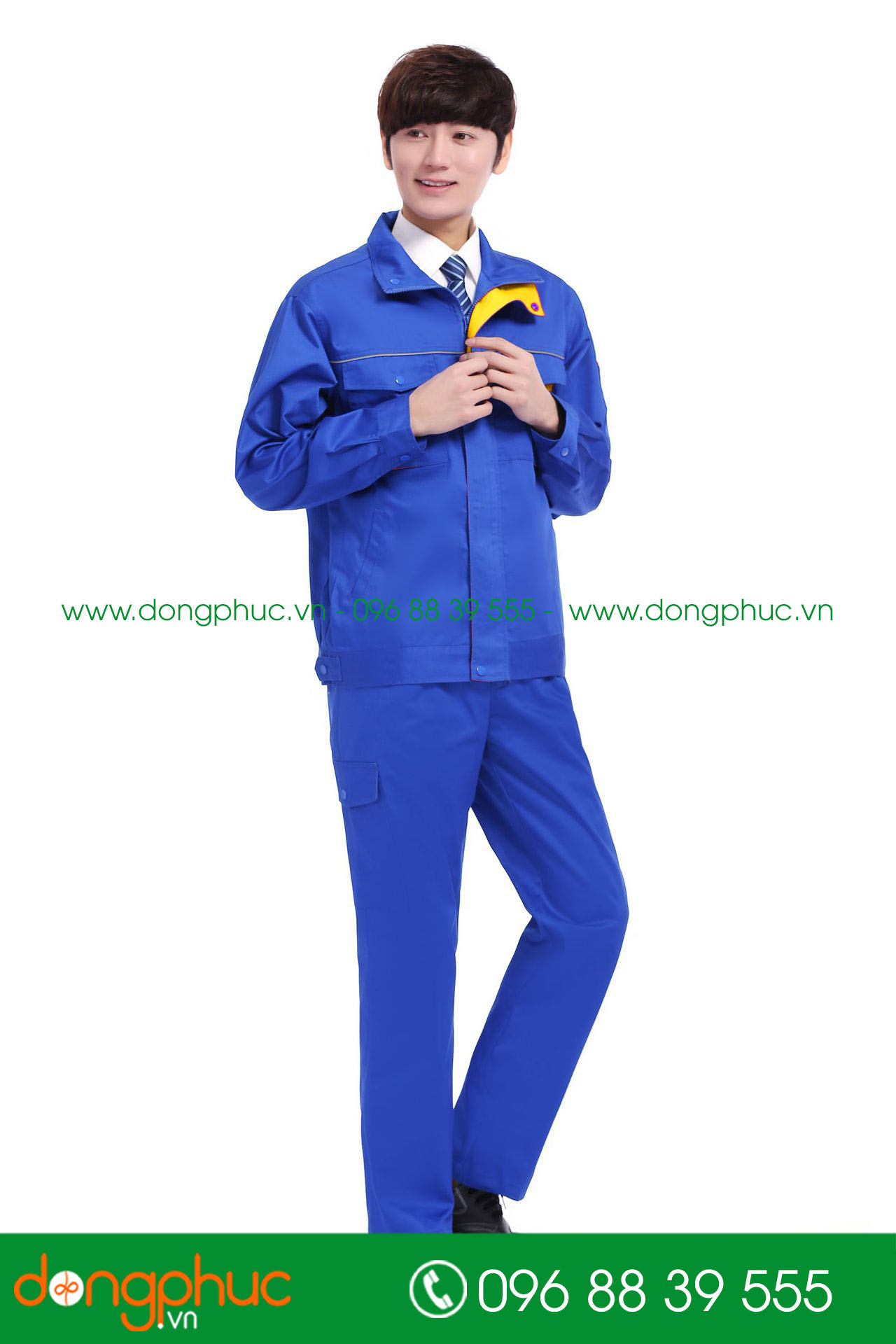 Mẫu bảo hộ màu xanh bích phối vàng